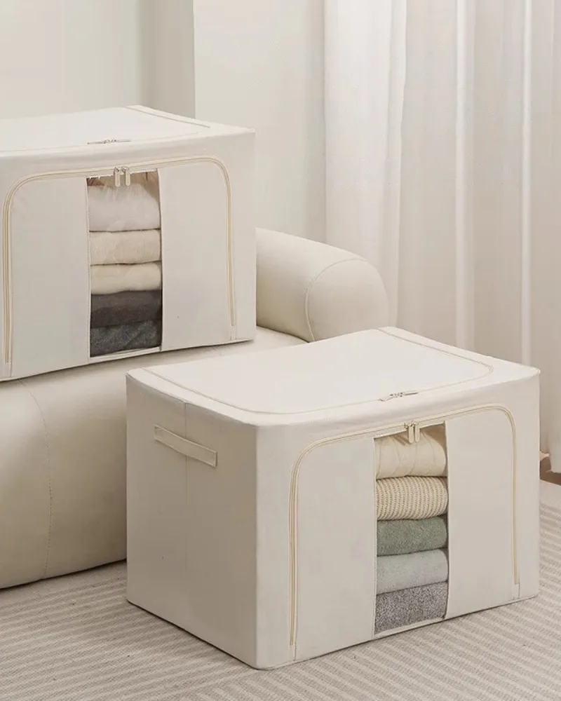 Pojemnik na pościel ubrania zamek stelaż Stackbox wzmocniony jasno szary 40×30