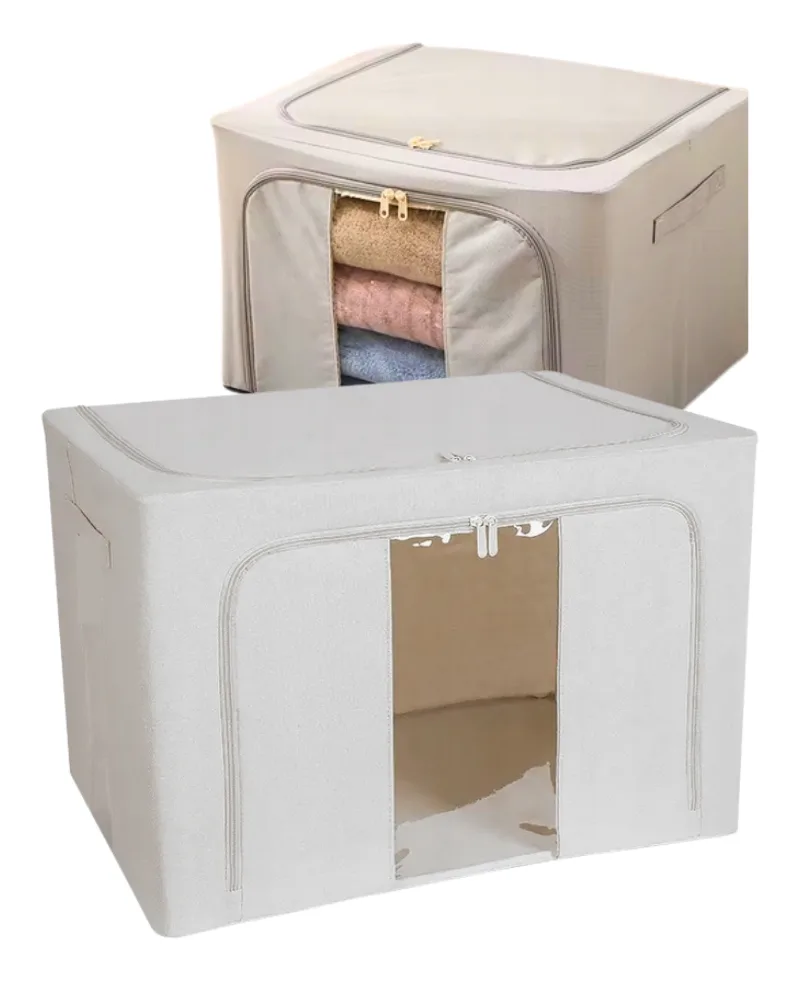 Pojemnik na pościel ubrania zamek stelaż Stackbox wzmocniony jasno szary 40×30