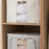 Pojemnik na pościel ubrania zamek stelaż Stackbox wzmocniony jasno szary 40×30