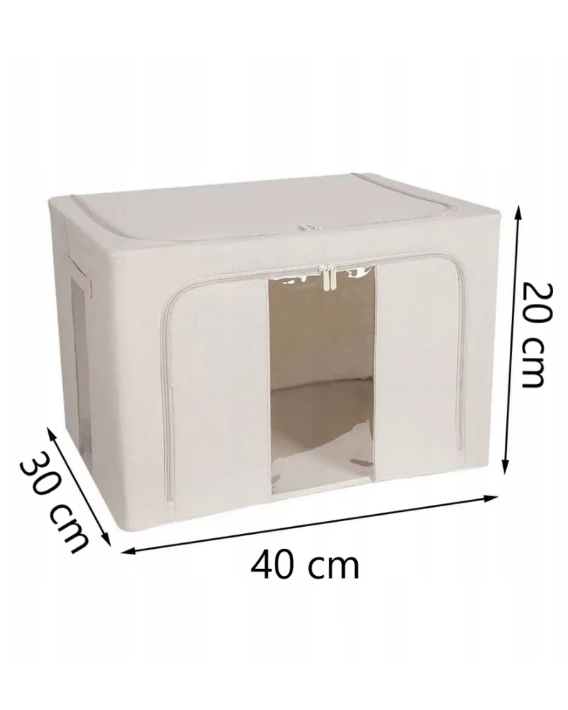 Pojemnik na pościel ubrania zamek stelaż Stackbox wzmocniony jasno szary 40×30