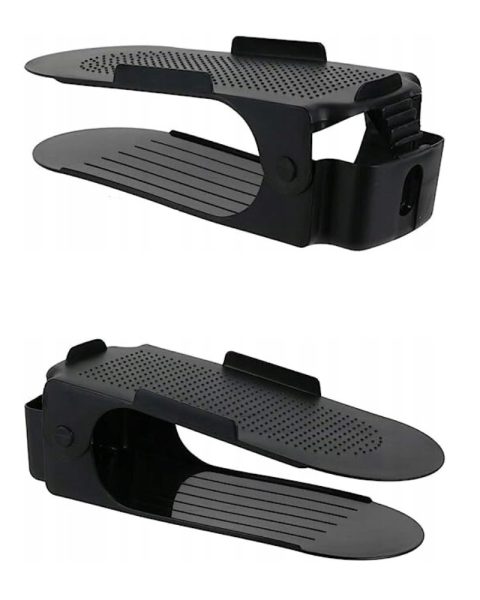 Stojak organizer na buty do szafy czarny ZESTAW x5