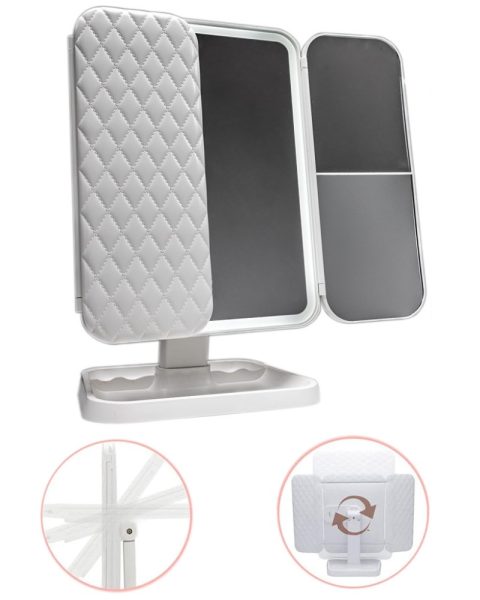 Lusterko kosmetyczne do makijażu premium podświetlane LED rozkładane