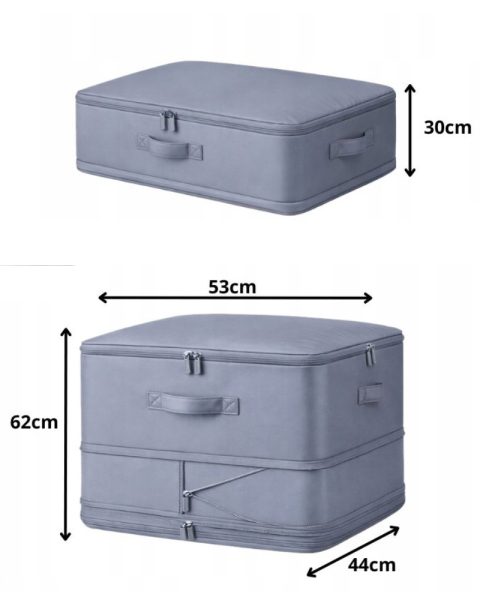 Organizer torba do przechowywania ubrań, piścieli, ręczników 62x53