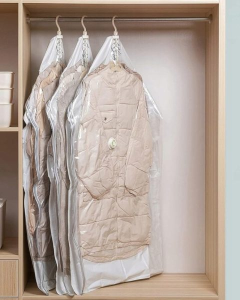 Worek próżniowy z wieszakiem 70x140 na ubrania płaszcze, kurtki