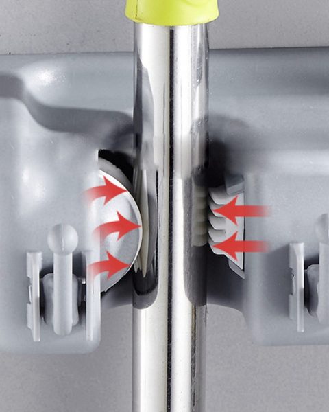 Wieszak ścienny organizer uchwyt na miotły mopy 5 wieszaków + haczyki