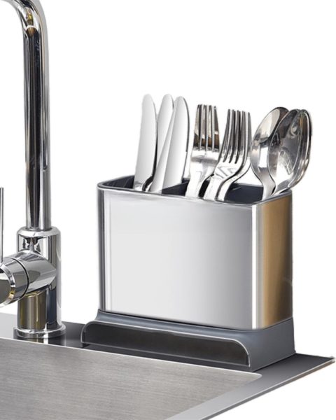 Ociekacz na sztućce stal nierdzewna organizer kuchenny 4 komory tacka