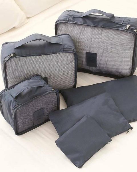 Organizery na pranie podróżne do walizki siatki x6 szt.