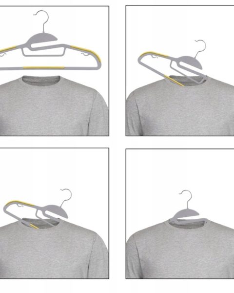 Wieszaki na ubrania antypoślizgowe odzieżowe z nakładką gumową 8+2 GRATIS!