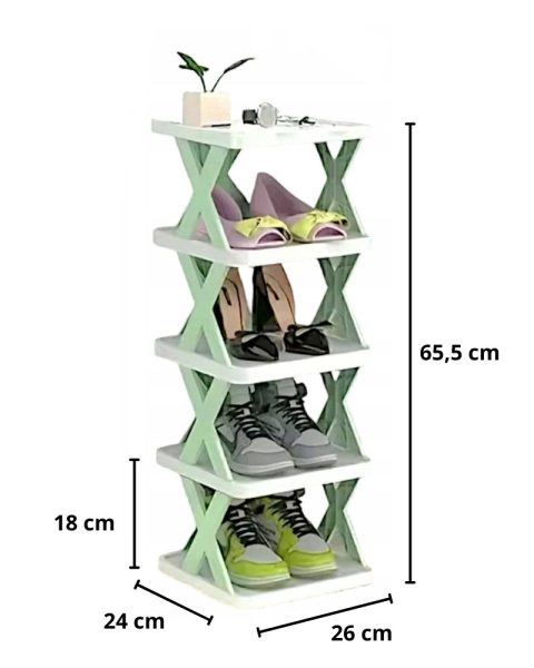 Półka na buty regał składana praktyczny organizer 5 półek