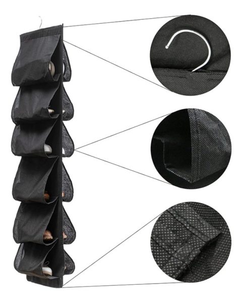 Organizer na buty do szafy garderoby wiszący wieszak na obuwie 12 par