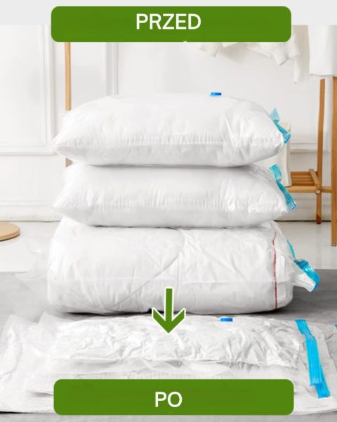 Worek próżniowy na ubrania pokrowiec na ubrania pościel 70x145