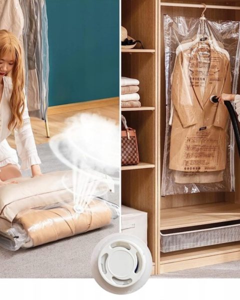 Worek próżniowy z wieszakiem 70x140 na ubrania płaszcze, kurtki