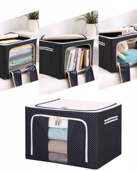 Pojemnik na pościel ubrania zamek stelaż Stackbox wzmocniony 40x30