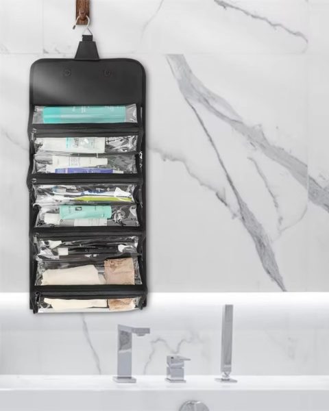 Kosmetyczka organizer na kosmetyki podróżny składany pojemny