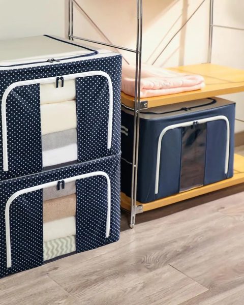 Pojemnik na pościel ubrania zamek stelaż Stackbox wzmocniony 40x30