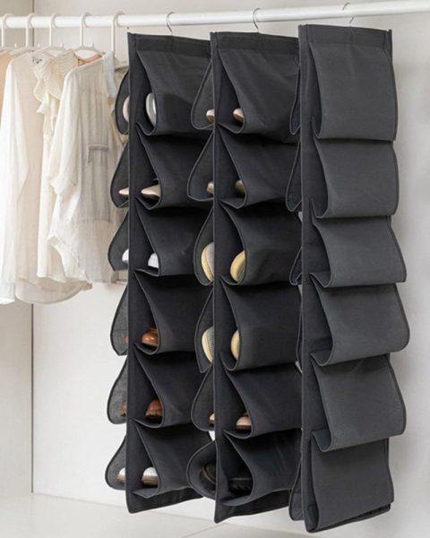 Organizer na buty do szafy garderoby wiszący wieszak na obuwie 12 par