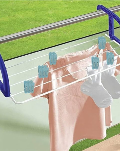 Klamerki żabki spinacze do prania ubrań bielizny 18 sztuk plastikowe mocne