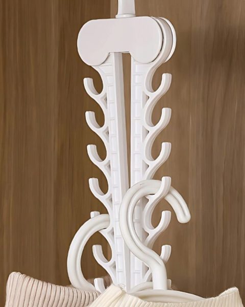 Wieszak do szafy składany wielofunkcyjny organizer na ubrania 16 haczyków