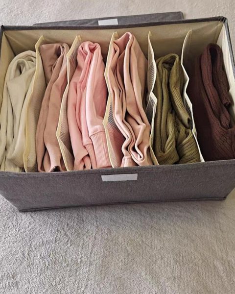 Organizer zamykany do szafy na ubrania spodnie bluzy 40x27