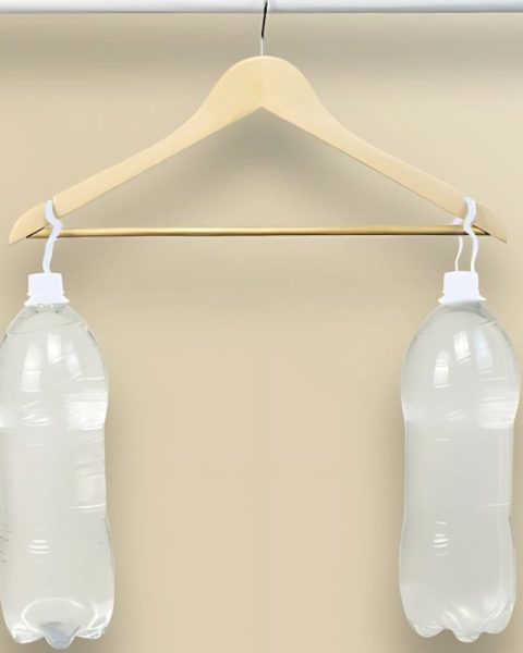 Wieszaki drewniane lakierowane na ubrania solidne zestaw 3x