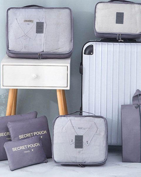 Organizery na pranie podróżne do walizki siatki x6 szt.