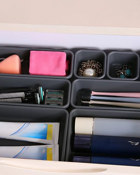 Zestaw organizerów 8szt wkłady na drobiazgi akcesoria pojemniki do szuflad