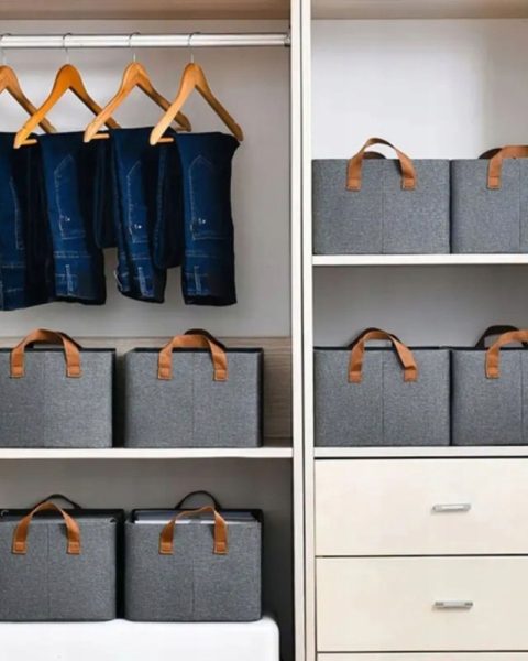 Organizer na ubrania pojemnik ze stelażen 47x28