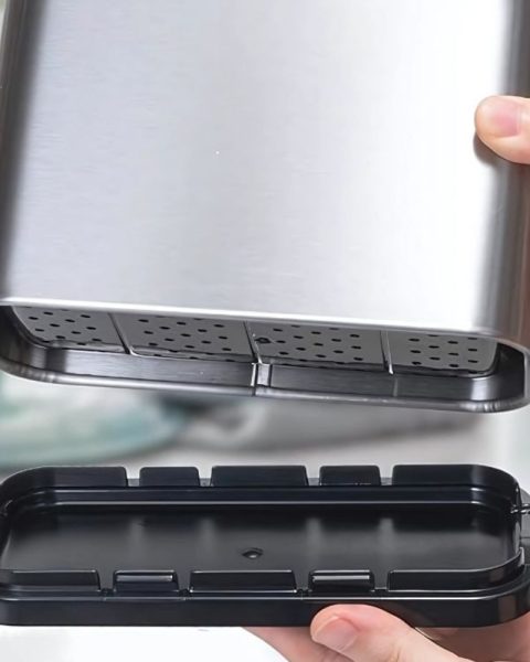 Ociekacz na sztućce stal nierdzewna organizer kuchenny 4 komory tacka