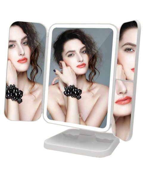 Lusterko kosmetyczne do makijażu premium podświetlane LED rozkładane