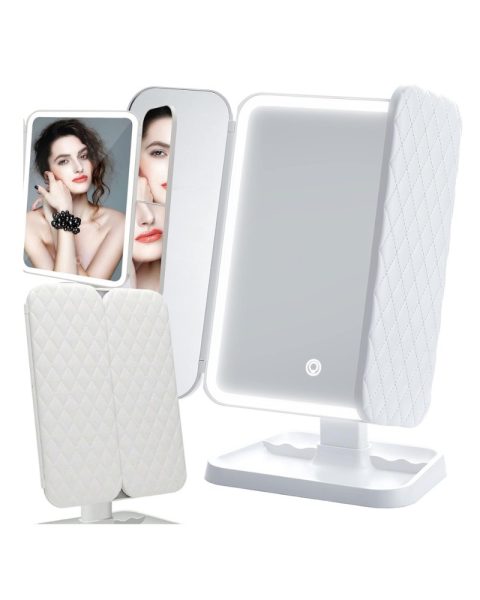 Lusterko kosmetyczne do makijażu premium podświetlane LED rozkładane