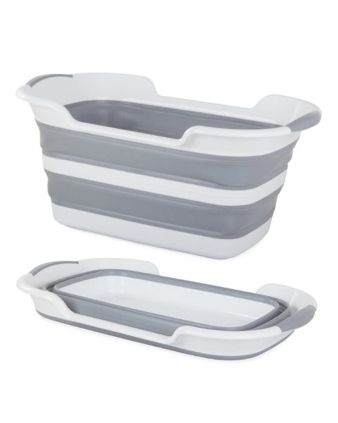 Miska składana silikonowa z odpływem na pranie pojemna 40 L