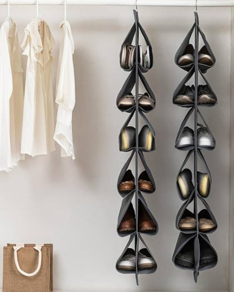 Organizer na buty do szafy garderoby wiszący wieszak na obuwie 12 par