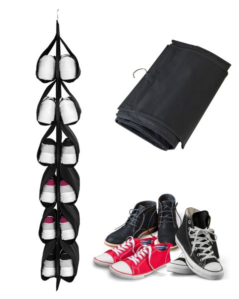 Organizer na buty do szafy garderoby wiszący wieszak na obuwie 12 par