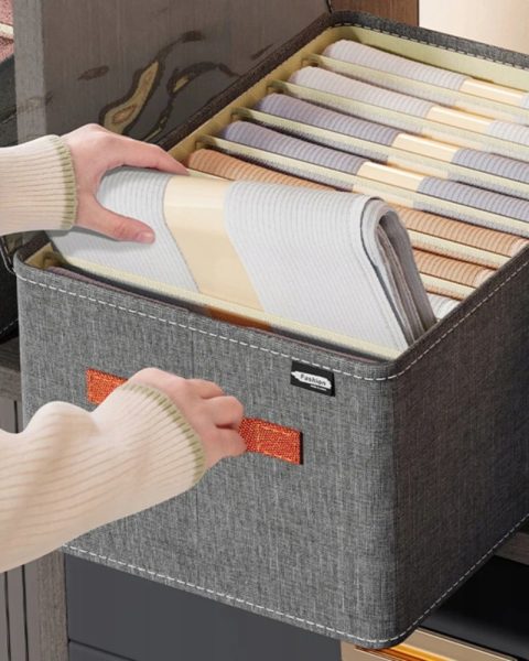 Organizer zamykany do szafy na ubrania spodnie bluzy 40x27