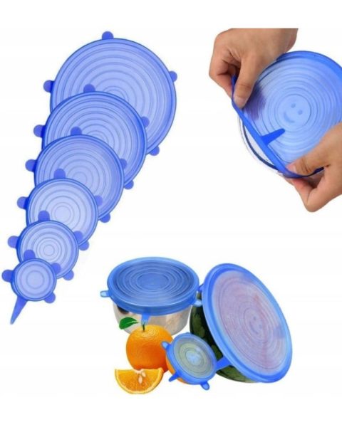 Pokrywki silikonowe uniwersalne na garnek 6 szt.