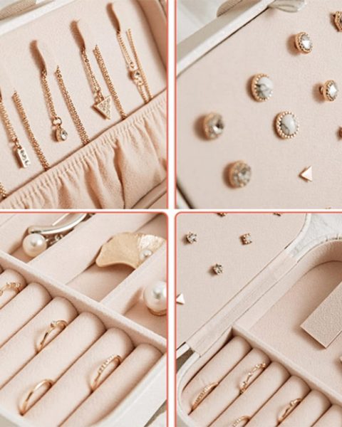 Szkatułka kuferek organizer na biżuterię podróżna 10 cm x 10 cm