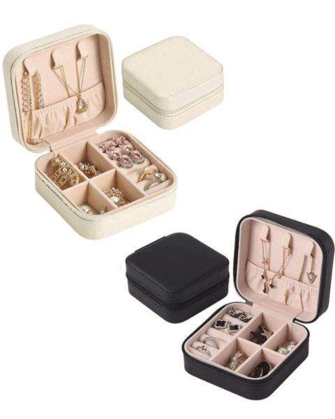 Szkatułka kuferek organizer na biżuterię podróżna 10 cm x 10 cm