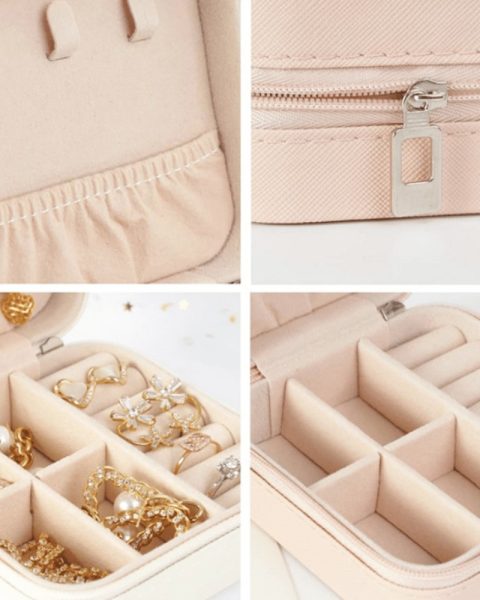 Szkatułka kuferek organizer na biżuterię podróżna 10 cm x 10 cm