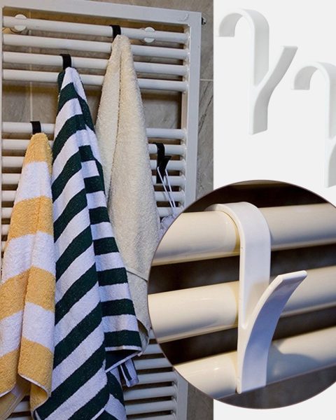 Wieszak haczyk na grzejnik kaloryfer łazienkowy 2 szt.