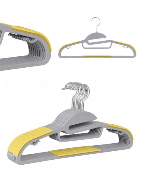 Wieszaki na ubrania antypoślizgowe odzieżowe z nakładką gumową 8+2 GRATIS!