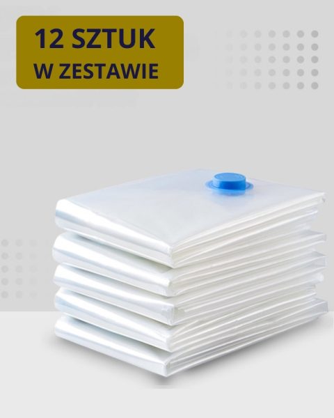 Zestaw worków próżniowych na ubrania pościel 12 szt.