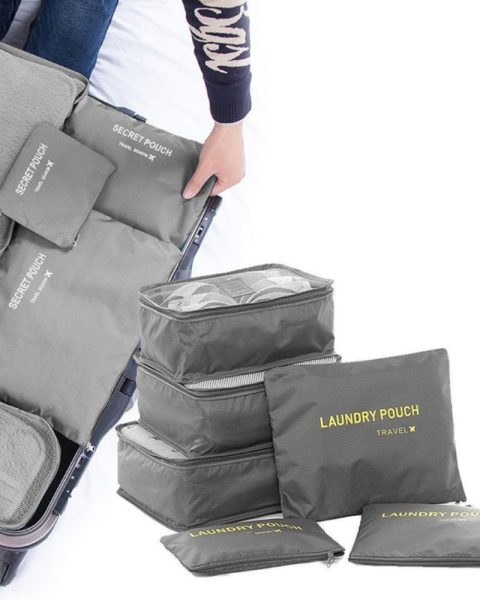 Organizery na pranie podróżne do walizki siatki x6 szt.