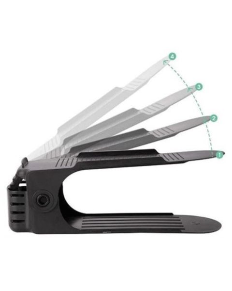 Stojak organizer na buty do szafy czarny ZESTAW x5