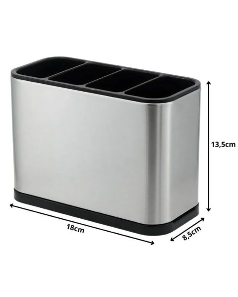 Ociekacz na sztućce stal nierdzewna organizer kuchenny 4 komory tacka