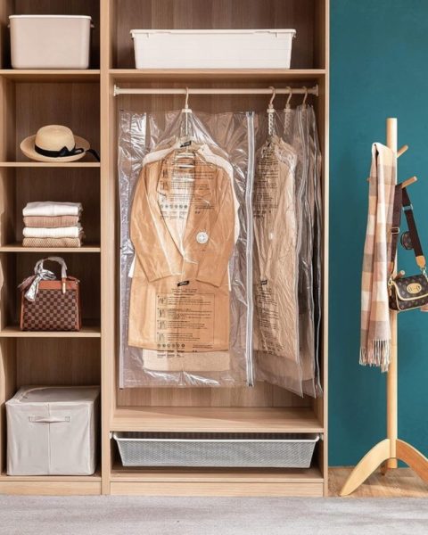 Worek próżniowy z wieszakiem 70x140 na ubrania płaszcze, kurtki