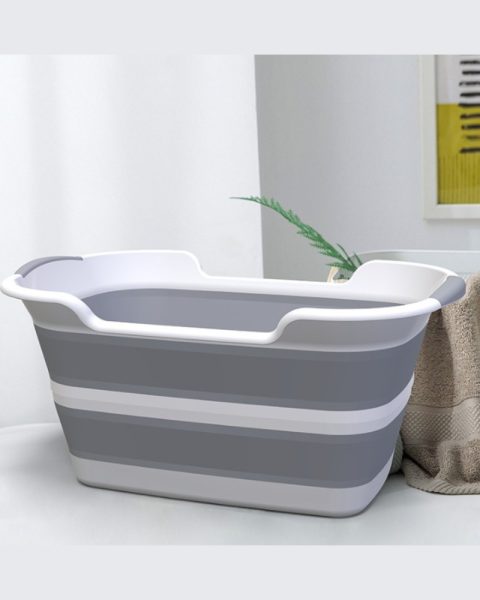 Miska składana silikonowa z odpływem na pranie pojemna 40 L