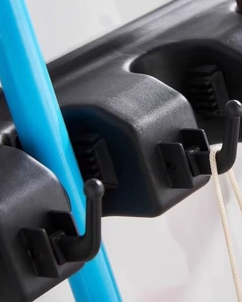 Wieszak ścienny organizer uchwyt na miotły mopy 5 wieszaków + haczyki