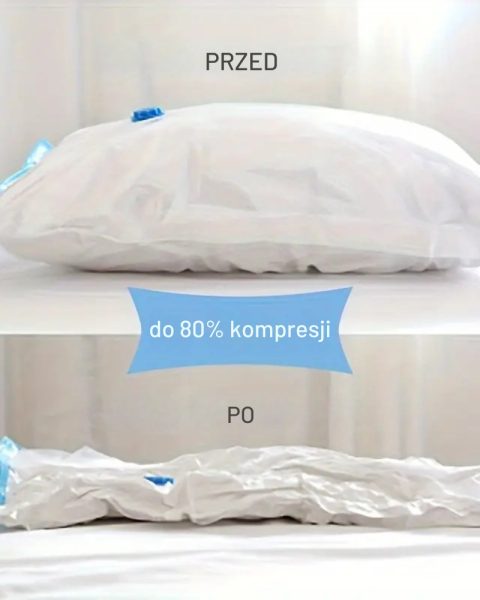 Zestaw worków próżniowych na ubrania pościel 12 szt.