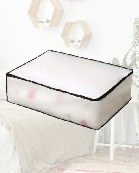 Organizer na pościel ubrania pojemnik na koce kołdrę pokrowiec na suwak 45x60 cm