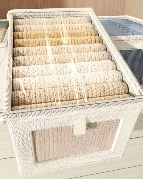 Pojemnik do szafy organizer do przechowywania ubrań zamykany 40x25